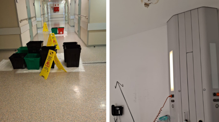 Goteras, caos y silencio administrativo: así se derrumba la dignidad en el HUCE