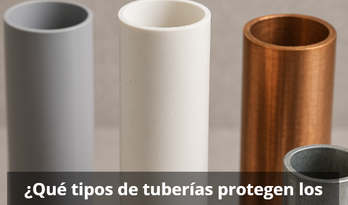 ¿Qué tipos de tuberías protegen los collarines intumescentes?