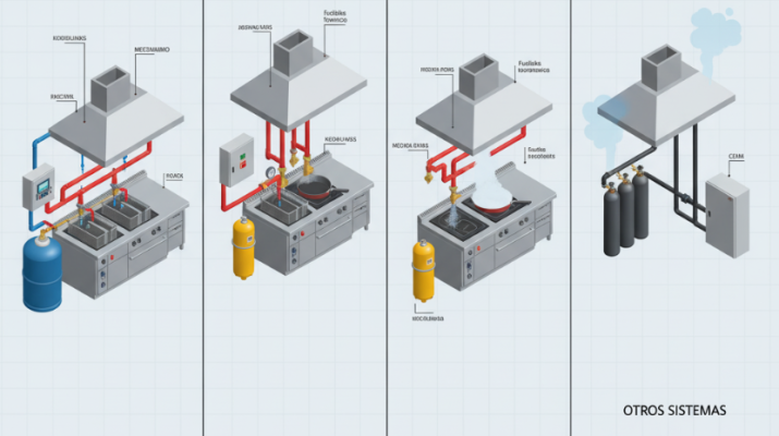 Todo sobre los sistemas fijos de extinción en cocinas comerciales: normativa y funcionamiento clave