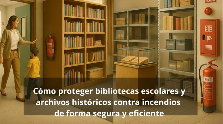 Cómo proteger bibliotecas escolares y archivos históricos contra incendios de manera efectiva y sostenible