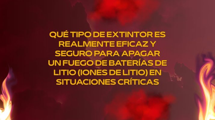 Qué tipo de extintor es realmente eficaz y seguro para apagar un fuego de baterías de litio (iones de litio) en situaciones críticas