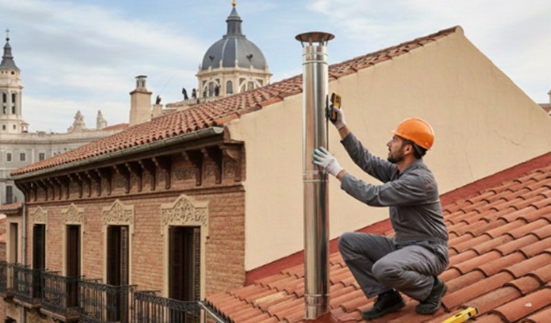 Es obligatorio sacar la chimenea a cubierta en Madrid. Marco legal y fundamentos de la evacuación de humos en Madrid.