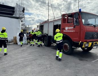 STP Shipyard Palma refuerza su compromiso con la seguridad en su simulacro anual contraincendios