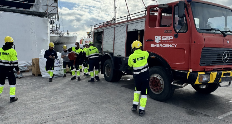 STP Shipyard Palma refuerza su compromiso con la seguridad en su simulacro anual contraincendios