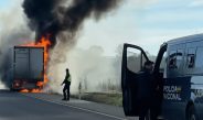 Incendio de camión en la A-6 entre San Esteban del Molar y Cerecinos de Campos genera retenciones y despliegue de emergencias