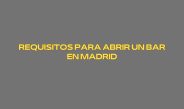Requisitos para abrir un bar en Madrid. Abrir un bar en Madrid representa una oportunidad empresarial única, pero también implica asumir una responsabilidad técnica y normativa.