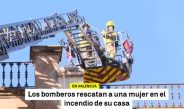 Rescate urgente tras un incendio en una vivienda de Valencia que obligó a desplegar un amplio operativo de emergencia